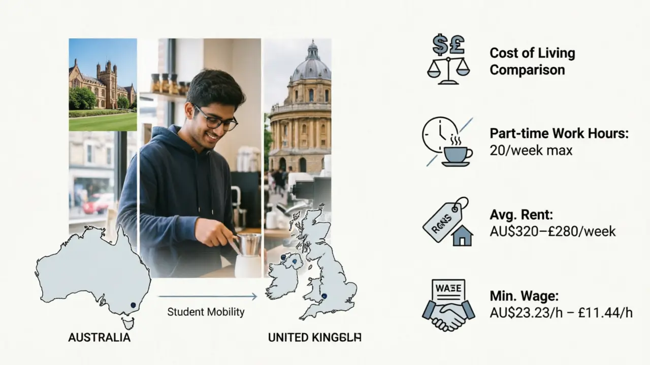 Cost of Living & Part-Time Work Rights for Pakistani Students in Australia & UK - StudyIn-AUS Guide